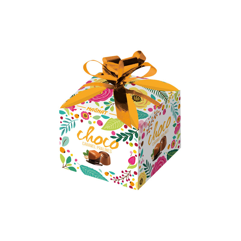Choco Caramel pralines in a small gift box