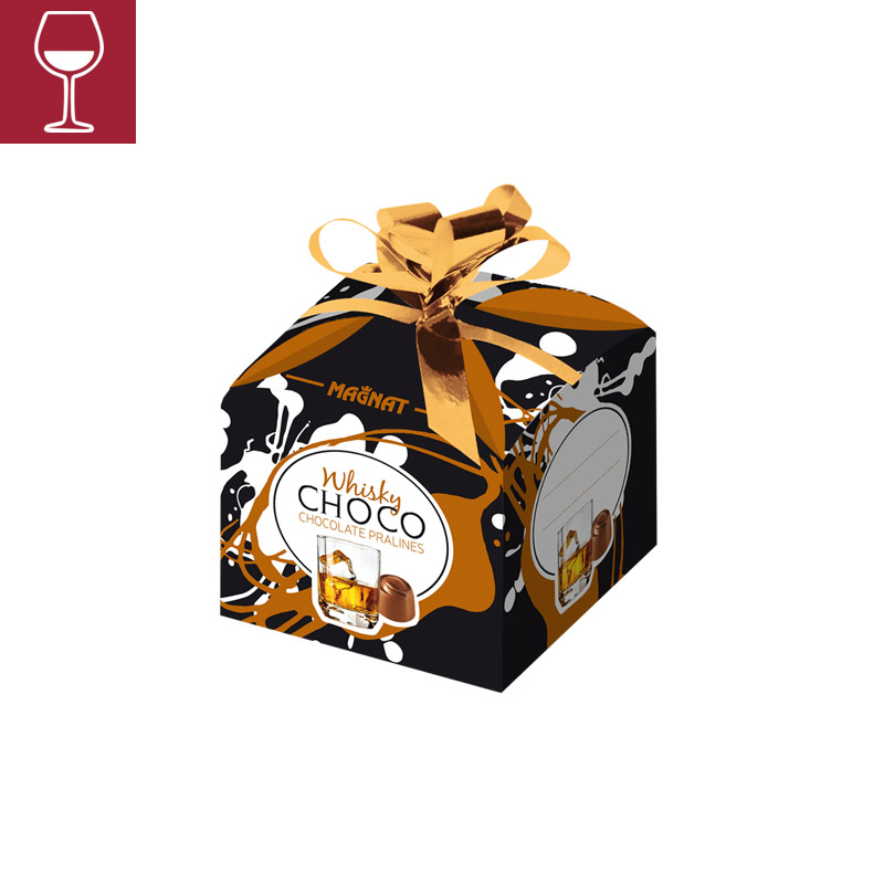 Whisky Choco pralines in a small gift box by Magnat