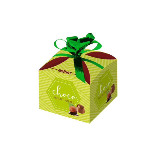 Pralines in a gift box with a bow by Magnat
