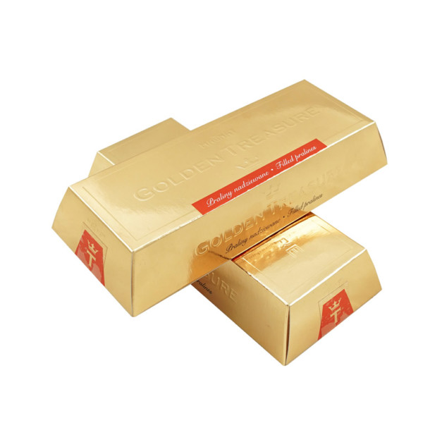 Pralines in a gold bar box by Magnat